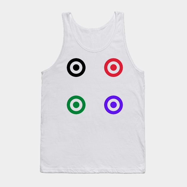 red blue green black archery design Tank Top by creatilory